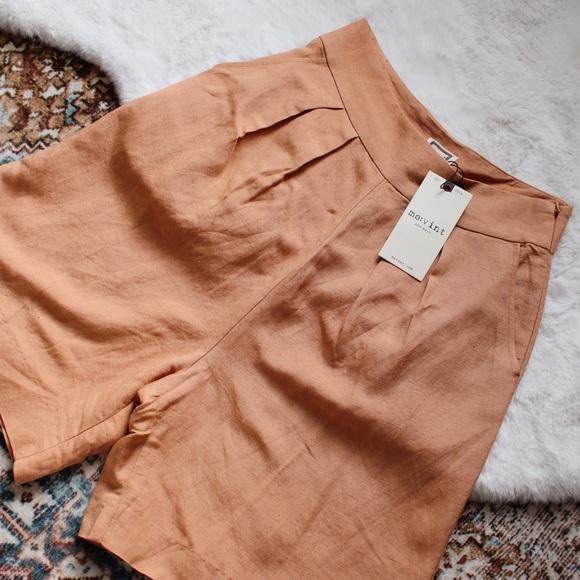 BUY NOW SALE Mo:vint Safari Linen Pleated Shorts - Picture 9 of 16